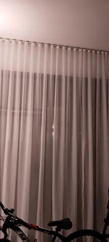 White sheer full-length curtains (set)