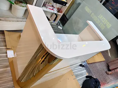 Modern White Glossy Shining Reception Counter New For Sale
