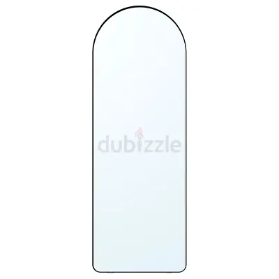 Full-length arched wall/leaning mirror with slim black frame Width: 60 cm Height: 170 cm