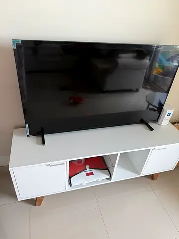 55-inch LED TV with Modern Storage Unit