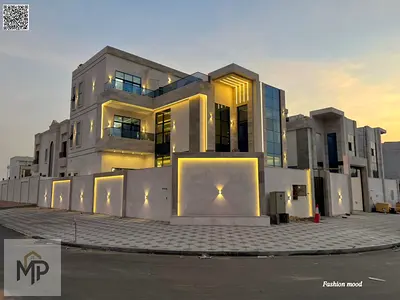 Corner villa | 7 rooms, majlis, 3 halls, pool, elevator| Freehold|Price including registration fees, water, electricity, central A\C, and furnishings.