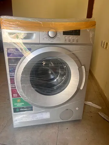 Front load washing machine - silver, working condition excellent