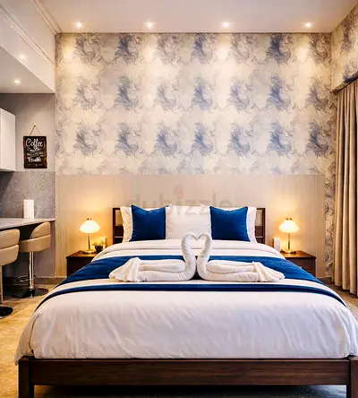 Fully furnished huge studio with balcony on metro station with all bills included