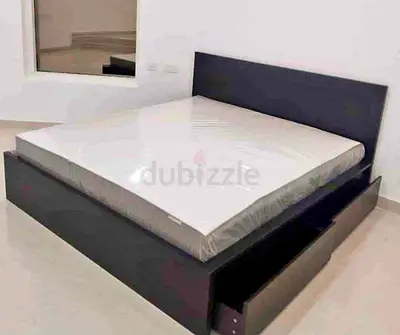 IKEA malam bed with mattress King size bed