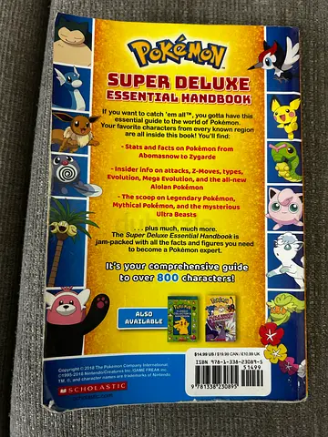 Children’s book,sale,Pokémon Super Deluxe Essential Handbook