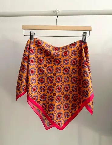 Silky Multicolor Square Scarf - 70×70 cm