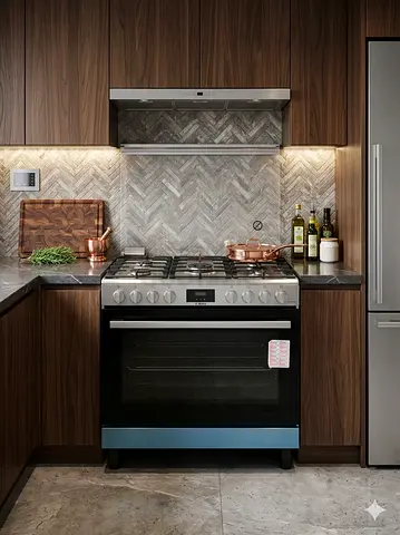 Bosch latest model series 6 full gass oven 5 burner full heavy duety stove 90x60 cooking range by vb