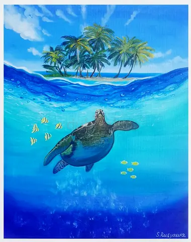 Underwater Paradise Oil Painting 50x60 cm