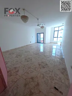 Three bedrooms and a living room with a laundry room and a maid's room in Al Nuaimiya Towers nex