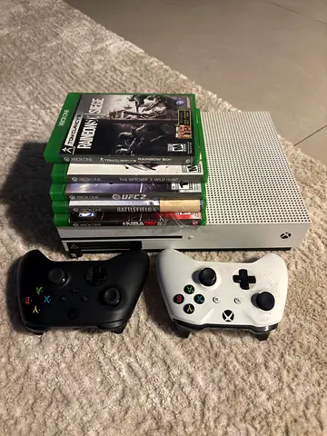 Xbox One S bundle - console with 2 controllers and 6 games