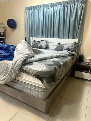 Modern Bed Frame with Bedding Set