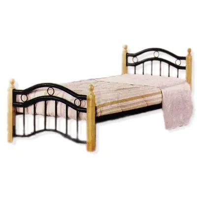Single metal and wood bed frame (2 beds) almost new. Used only 3 months.