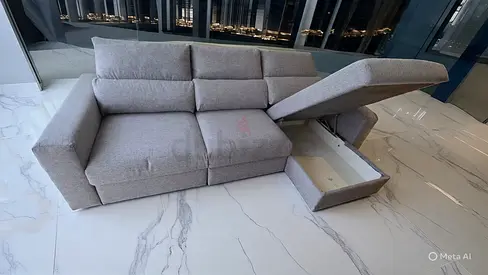 Ikea eskilstuna L shape sofa under storage