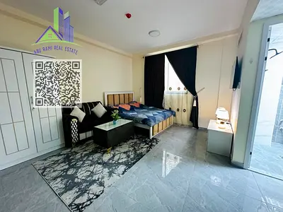 بدون عمولة استديو مفروش شامل الفواتير بناء جديد كورنيش عجمان