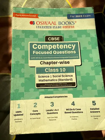 Oswaal CBSE Competency Focused Questions — Chapter-wise Class 10 (Science / Social Science / Math)