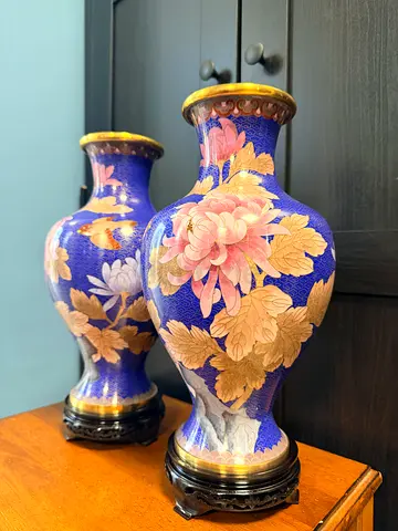Antique cloisonne vases
