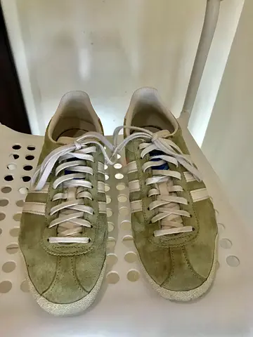 My light olive suede sneakers — good used condition