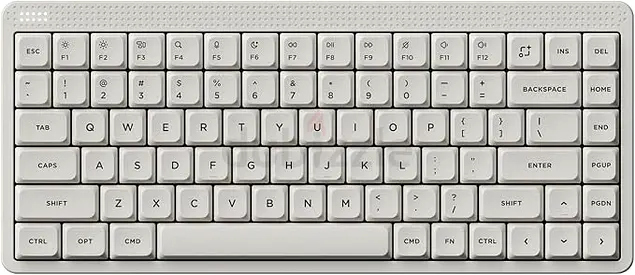 Compact white Bluetooth keyboard (Mac layout) — used, good condition