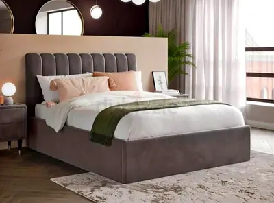 My grey upholstered Brand new Queen size bed good Quality Queen bed and mattress