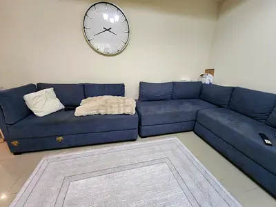 My blue U-shaped sectional sofa - good condition