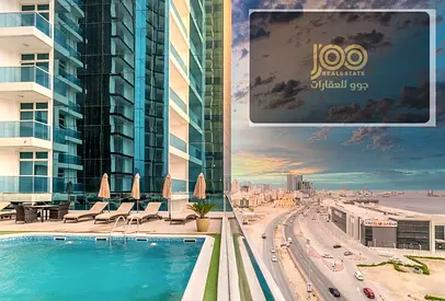 شقة غرفتين وصالة بإطلالة بحر للبيع في أبراج الواحة