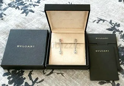 Bvlgari 18k White Gold and Diamond Earings