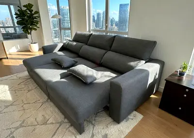 Eskilstuna L shape sofa bed under storage