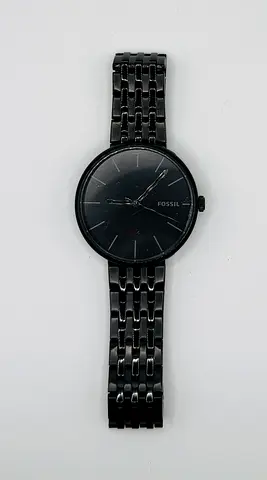 Fossil Hutton BQ2440 Mens Stainless Steel Black On Black Analog Watch