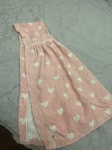 Soft Pink Heart Print Bath Robe