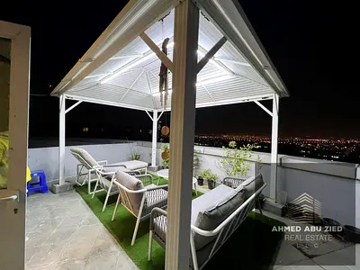 أرقى واشيك غرفتين وصالة مع روف كبير وإطلالة بحرية بانورامية | مفروشة بالكامل | أبراج الأورينت | باركينج خاص | 3حمام |مساحة كبيرة
