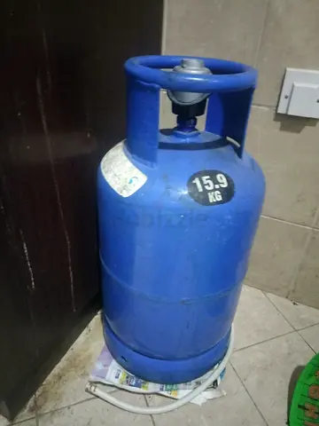 Gas cylinder with regulator and hose
