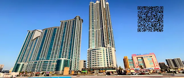 Luxury two bedroom apartment full see view to Ajman New beach beach with two rooms and big hall with my room for washroom facilities in the building available