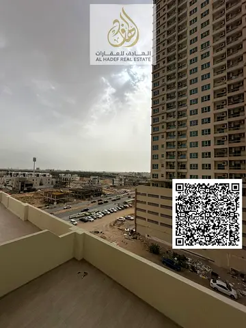 شقة غرفة وصالة للإيجار السنوي في جاردن رزيدنس العامرة، على شارع الشيخ محمد بن زايد، بجوار أزهى، 2 حمام، مطبخ أمريكي، بلكونة، جيم ومسبح وباركن، 38 ألف