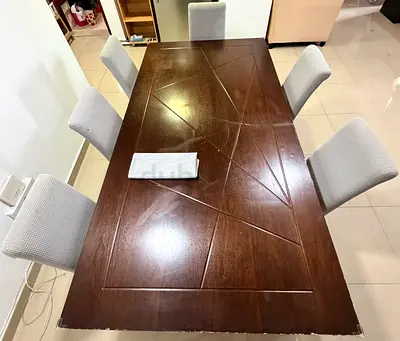 🔥Luxury Solid Wood Dining Table – High Quality + FREE Chairs | Great Deal👌🏼