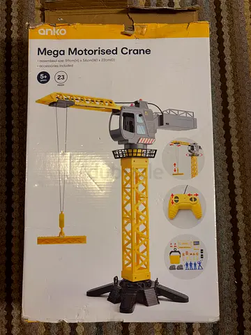 Mega Motorised Crane Toy with Remote (used, box included)