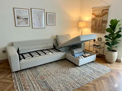 sofa bed   combination of style, comfort, and functionality in one piece.