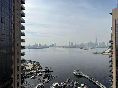 STUNNING VIEW OF DUBAI CREEK & BURJ KHALIFA 2-BHK