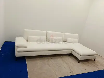 Roche bobois white color lshape sofa