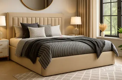 Beige Brand new Queen size bed including medical mattress double bed Queen bed