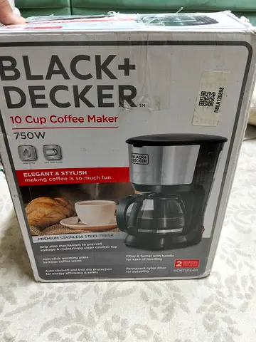 Black+Decker 10-Cup Coffee Maker 750W — Used, Working