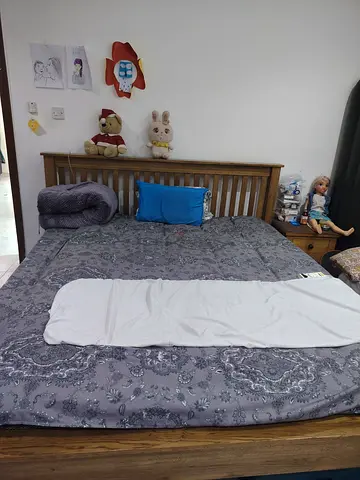 Wooden Bed Frame with mattress