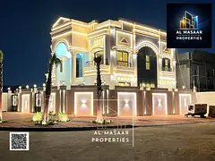 A luxurious villa for sale, combining elegance, comfort, and an ideal location in one of Ajman's