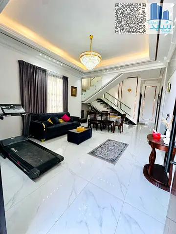 أفضل فيلا***05 غرف نوم رئيسية***مع فيلا فاخرة مؤثثة بالكامل***للإيجار في قرية الأميرة***الياسمين***عجمان