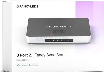 FancyLEDs 3-Port 2.1 Fancy Sync Box – Smart LED Controller - (for 70 to 95 TVs)