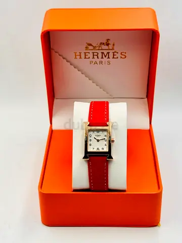 Hermès Womens Watch with Red Strap