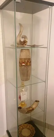 Tall Slim Glass Curio / Display Cabinet — Excellent Condition