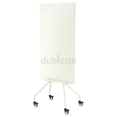 IKEA ELLOVEN Mobile whiteboard panel on wheels for home office or home schooling