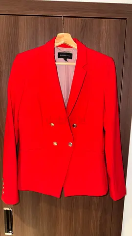 Red double-breasted womens blazer - barely worn