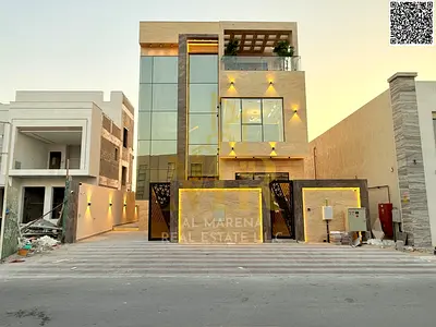 Luxury villa for sale in Al Helio 2 - Elegant design featuring 5 spacious bedrooms and ultra-luxurious finishes in a strategic location in Ajman 🏡✨