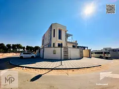 Corner Villa for sale | ajman| al helio2 area | 4 master rooms, majlis, hall, maid room| freehold |